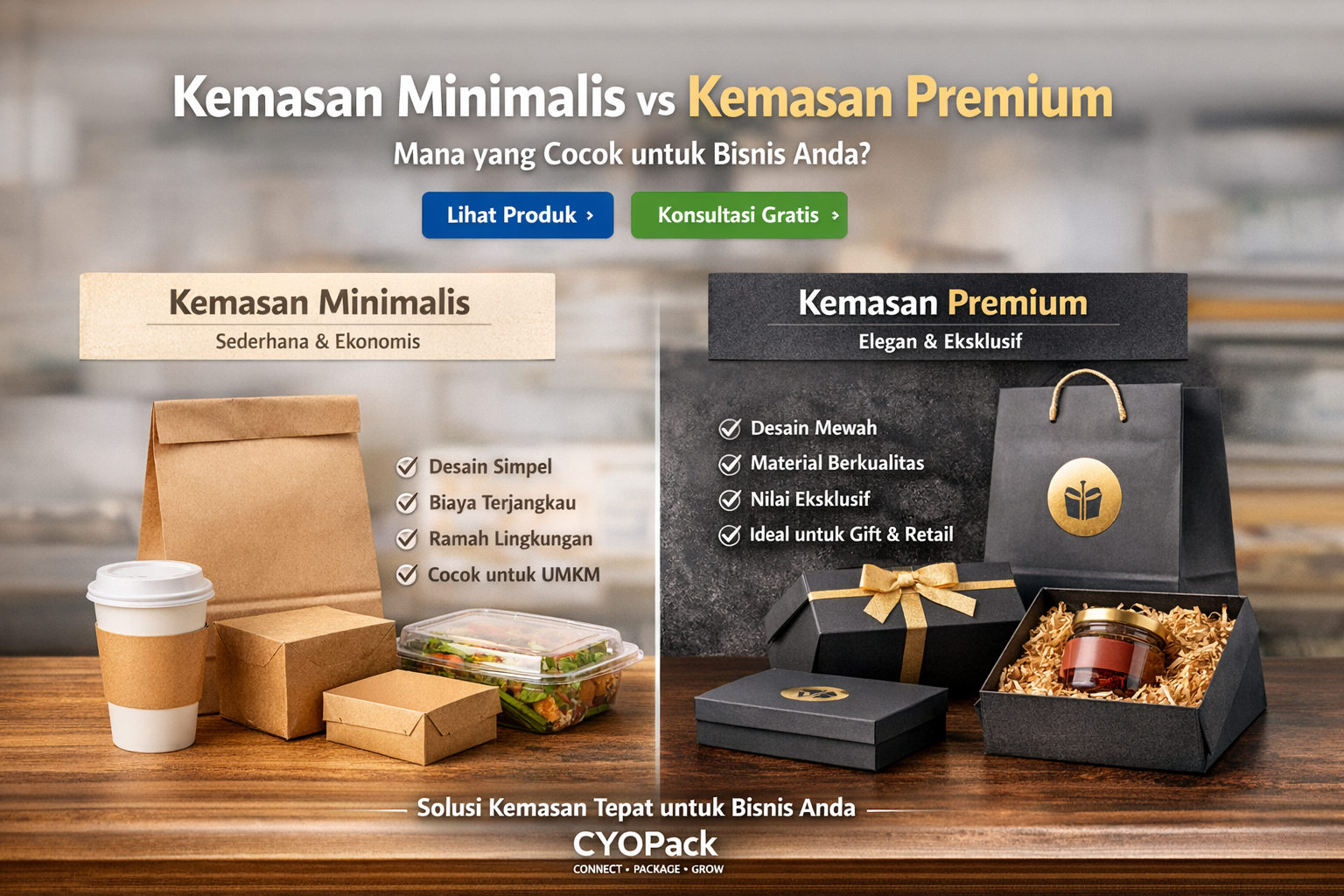 Kemasan Minimalis vs Kemasan Premium: Mana yang Cocok untuk Bisnis Anda?